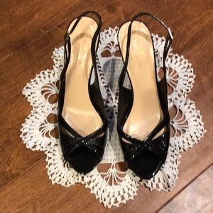 Kate Spade Glenda Black Patent Leather Heels 8.5 M